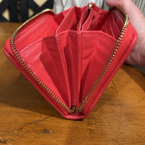 Coach Twist Madison Leather Continental Gathered Wallet with Original Coach Box - Picture 14 of 16